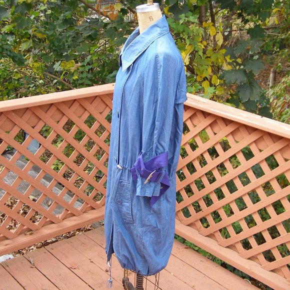 Size M/L ACNE Studios Double breasted Denim Trench coat - Picture 3 of 13